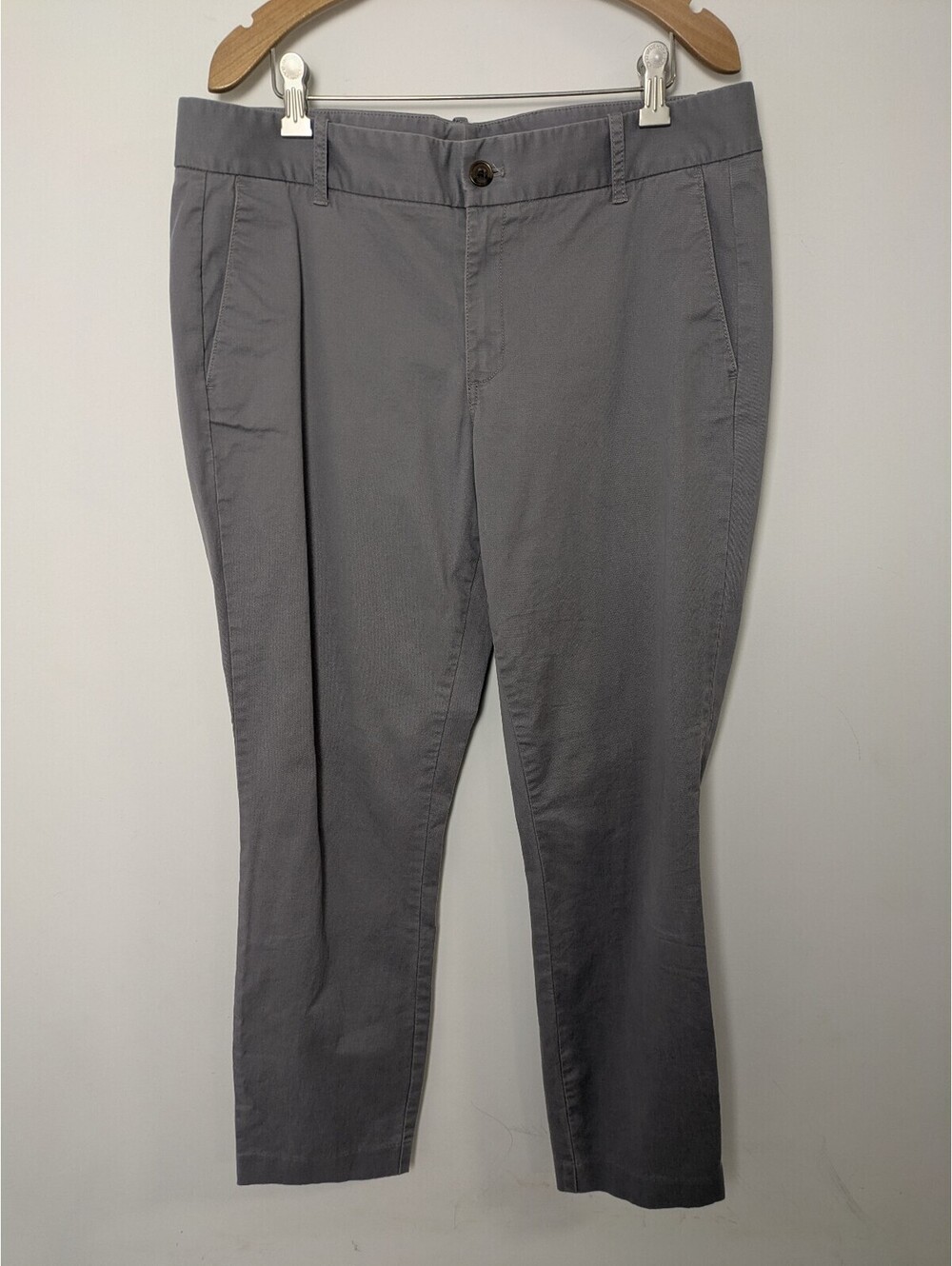 J.Crew Frankie Gray Stretch Chino Pants – Size 12 Ankle Slim Tapered Trousers